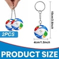 thumbnail image 2 of Llavero RUIZHUO balón de fútbol Copa Mundial 2026 3,8 cm, 2 piezas, 2 of 7