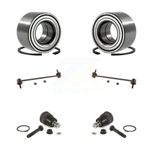 Transit Auto Front Wheel Bearing Suspension Lower Ball Joint and Sway Bar Stabilizer Link Kit for Car Mazda 3 - Left Right Side (Driver Passenger) K7T-107979