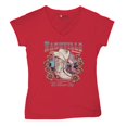 thumbnail image 5 of Nashville TN The Music City Women's V-Neck T-shirt Country Cowgirl Boots and Hat, 5 of 7