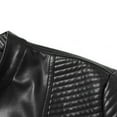 thumbnail image 7 of OGLCCG Faux Leather Jackets for Men Motorcycle Stand Collar Zip-Up Slim Fit Biker Coat Fashion Long Sleeve Bomber Jacket with Pockets, 7 of 7