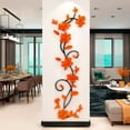 thumbnail image 4 of 2Pcs 3D Acrylic Rattan Flower Wall Murals, Left & Right Design Wall Decor Stickers, DIY Acrylic Wall Decals for Living Room Bedroom TV & Sofa Background Wall, Home Art Decor Gift, 33*9 Inches, 4 of 7