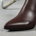 thumbnail image 5 of Taqqpue Women's Ankle Boots Pointed Toe Side Zip Slip On Mid Heel Comfortable Dress Booties for Women Size 5.5-10.5 Fashion Dress Shoes Fall Winter Footwear Casual Walking Daily Wear, 5 of 10