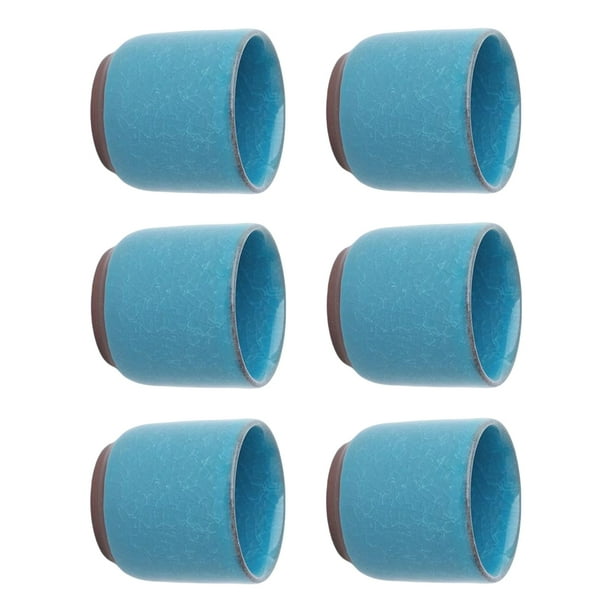 Macetas de cerámica Advancent 6 piezas Mini para Cactus y suculentas Azul claro