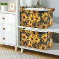 thumbnail image 6 of Ryvnso Sunflower Flowers Storage Bins Large Basket Foldable Cube Toys Organizer with Handles 1 PC, 6 of 7