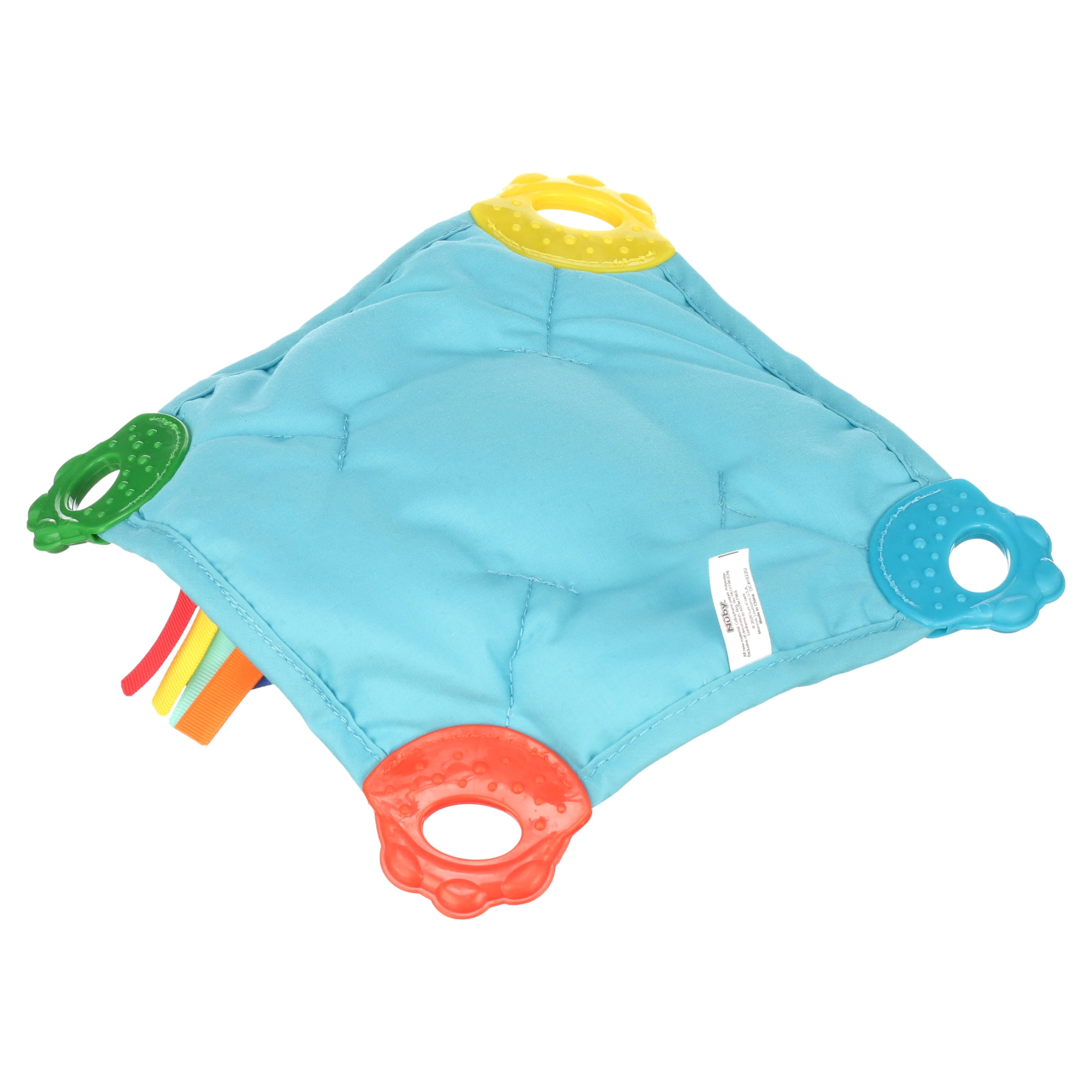 Nuby Plush Teether Teething Blankie, Monkey