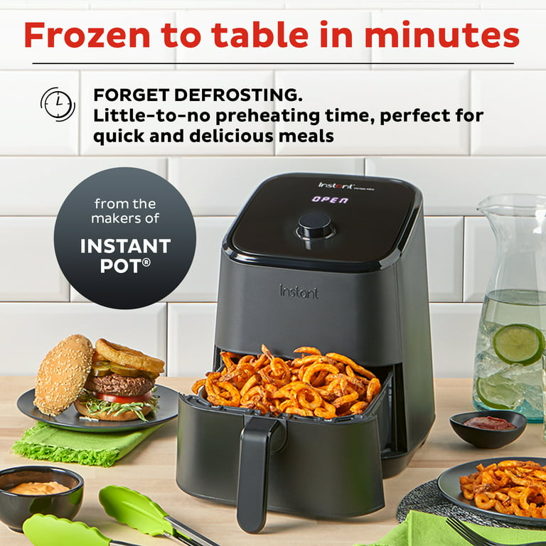 Instant Pot Vortex 4-in-1, 2-Quart Mini Air Fryer Oven Combo with  Customizable Smart Cooking Programs, Nonstick and Dishwasher-Safe Basket,  Includes Free App with over 1900 Recipes, Black 