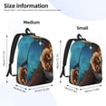 thumbnail image 3 of Naloa Squirrel Sleeping In Tree Canvas Backpack for Men Women Rucksack Casual Travel Daypack College Tote Satchel Bookbag for Teens-Small, 3 of 7