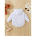thumbnail image 3 of Franhais Baby Long Sleeve Sweatshirt Jumpsuit Casual Loose Solid Color Hooded Rompers for Toddler Infant Girl Boy, 3 of 9