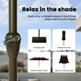 thumbnail image 4 of Greforg 15FT Triple Outdoor Patio Umbrella with Base Included & Vented Canopy, Waterproof & UV Protection, Ideal for Garden, Deck, Poolside, and Restaurant Brown, 4 of 6