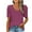Hot Pink womens tops summer, variant on USSUMA Womens Summer Shirt V Neck Casual Tshirts Puff Sleeve Tops for Women Solid Color
