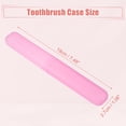 thumbnail image 4 of Estuches para Cepillos de Dientes para Viaje 2 Uds Rosa 19x2.7cm Unique Bargains, 4 of 7