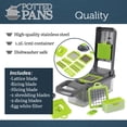 thumbnail image 2 of Potted Pans Mandoline Slicer for Kitchen - 13pc Manual Vegetable Chopper Slicer, 2 of 6