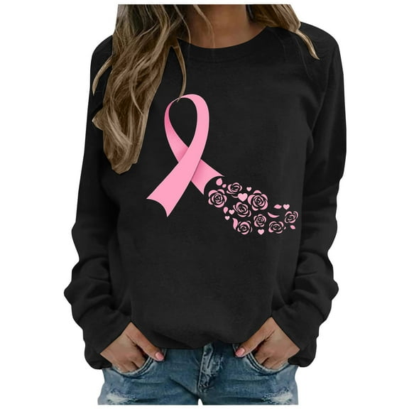 ICHUANYI Womens Fashion Floral Print Crew Neck Long Sleeve Tops Casual Loose Tee Shirts Blouse Fall Winter Clothing 2023