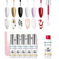 thumbnail image 1 of Set de delineadores de uñas eodci, 6 unidades, negro, blanco, rojo, dorado y plateado, 1 of 6