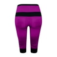 thumbnail image 4 of successthop Womens Plus Size Capris Casual Bottoms with Pockets Drawstring High Waist Color Block Summer Pants Pink M, 4 of 4