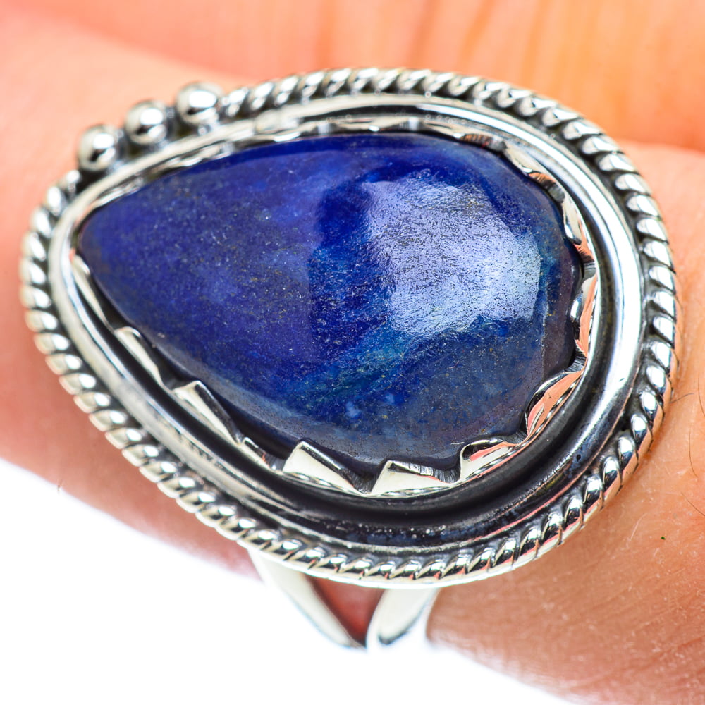Vintage Sodalite Gemstone Sterling Silver Ring 8.5 Handmade Sodalite  Jewelry  For Her Top Quality Sodalite Ring Natural Birthstone Ring