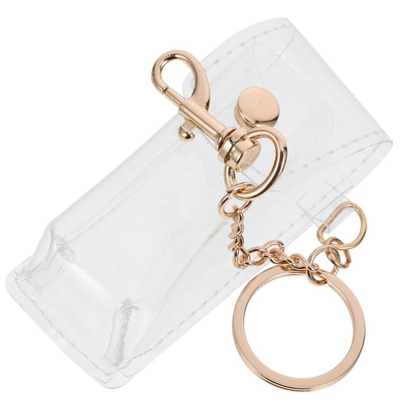 NUOLUX 1Set Transparent Keychain Pouch for Women Travel Gifting 3.4in x 1.3in x 1in