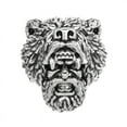 thumbnail image 2 of Mens Viking Celtic Bear Head Ring: European American Animal Zodiac Style, Electroplated Alloy Fashion Ring for Holiday Gift Giving, 2 of 4
