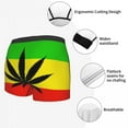 thumbnail image 4 of Rasta Flag Boxer for Men Underwear Weed Underpants Male Panties Pouch Short Pants, 4 of 6