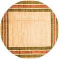 thumbnail image 1 of Ahgly Company Indoor Round Abstract Orange Modern Area Rugs, 5' Round, 1 of 4