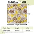 thumbnail image 2 of Yellow Sunflower Bud Leaf Pattern Square Fitted Tablecloth with Elastic Edge,Square Table Cover,Washable Elastic Table Cover for Home Kitchen Party Decor 36"x36", 2 of 6