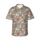 thumbnail image 1 of Balery Kitchen Food Camisas hawaianas de manga corta para hombre, camisas playeras de corte holgado, camisas de vacaciones con botones,Medium, 1 of 7