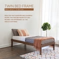 thumbnail image 4 of Powell Plumley 15.75" High Low Profile Platform Bed Frame, Twin, Walnut, 4 of 14