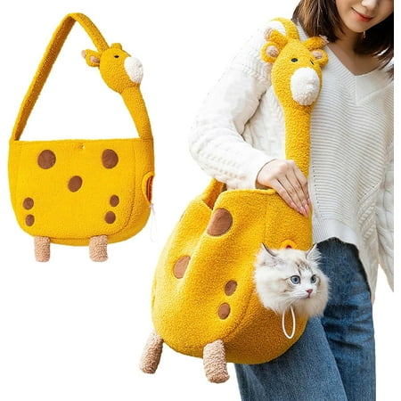 Hgudesign Dog Carrier Sling -Style Carrying Bag with Hole Pet Body Holder Travel Backpack for Medium Kitten Puppy Daily Use Wal White