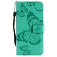 thumbnail image 2 of iPhone XS Wallet Case, iPhone X Case, Dteck Embossed Butterfly Magnetic Flip PU Leather Folio Stand Case Cover Built-in Card Slots & Money Pocket, with wrist Strap, For Apple iPhone XS/X, Green, 2 of 8