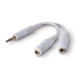 thumbnail image 4 of 3.5mm Headset Splitter Earbuds Audio Jack Y Adapter Dual Port White WRR for Samsung Galaxy S5 Mini Sport (SM-G860P) S6 Active S906L, S7 Active, Sol Tab 2 10.1 7 3 10.1 GT-P5210 7.0 8.0 4 10.1 SM-T530, 4 of 5