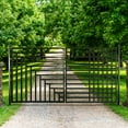 thumbnail image 2 of ALEKO Kyiv Style 12 x 6 feet Steel Dual Swing Driveway Gate with Opener, 2 of 15