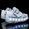 thumbnail image 6 of YAZI  Kids LED USB Charging Roller Skate Shoes with Wheel Shoes Light up Roller Shoes Rechargeable Roller Sneakers for Girls Boys Children, 6 of 18
