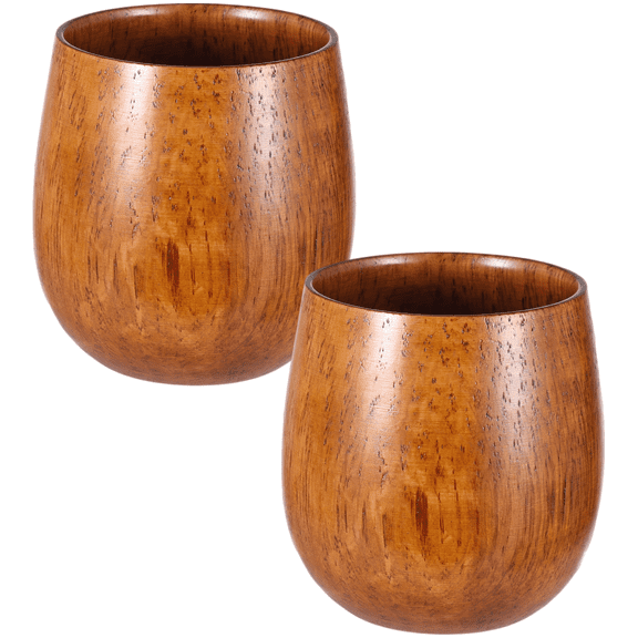 2 Pcs Whiskey Glasses, Wooden Bourbon Gift Set for Men, Old Fashioned Cups, Bourbon Drinking Vessels