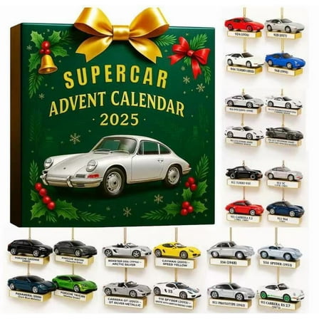 Supercar Super Car Advent Calendar Blind Box 2025 2026 Christmas Halloween Countdown Figures Party Favors Tree Ornaments Stocking Gifts 24 pcs