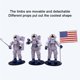 thumbnail image 2 of RYGRZJ 1:18 Figura de acción del astronauta del aterrizaje lunar Apollo Modelo de juguete NUEVO CALIENTE, 2 of 8