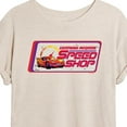 thumbnail image 3 of Disney Cars - Lightning McQueen Speed Shop - Women's Oversized T-Shirt, 3 of 5