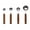 Silver, variant on ievspot Baking Measuring Spoons Metal Measuring Spoons Set 4pcs Gold-plated Stainless Steel Measuring Spoons Cups Set Vintage Kitchen Decor with for Coffee