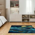 thumbnail image 4 of LaModaHome Non-Slip Rug Blue Night Sky Rug Washable Mat Child Stain Resistant Living Room Kitchen Carpet - Size: 5,3X3,9ft(160X120cm), 4 of 5