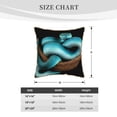 thumbnail image 2 of KLL Blue Viper Snake Decorative Throw Pillow Covers Velvet Soft for Couch Sofa Bedroom Living Room Outdoor (No pillow core)- 20"x20", 2 of 5