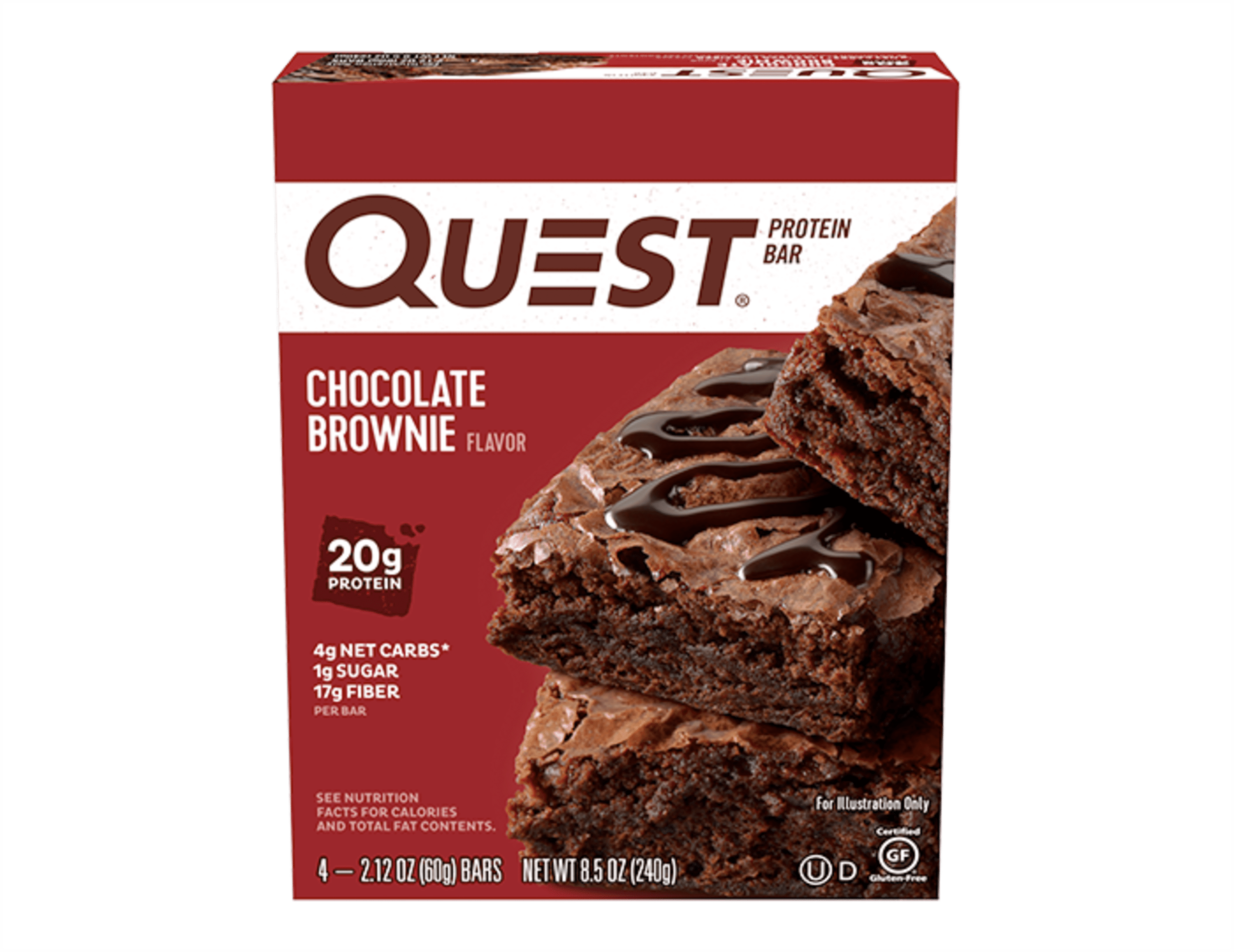 Quest Nutrition Chocolate Brownie Protein Bar, High Protein, Low Carb