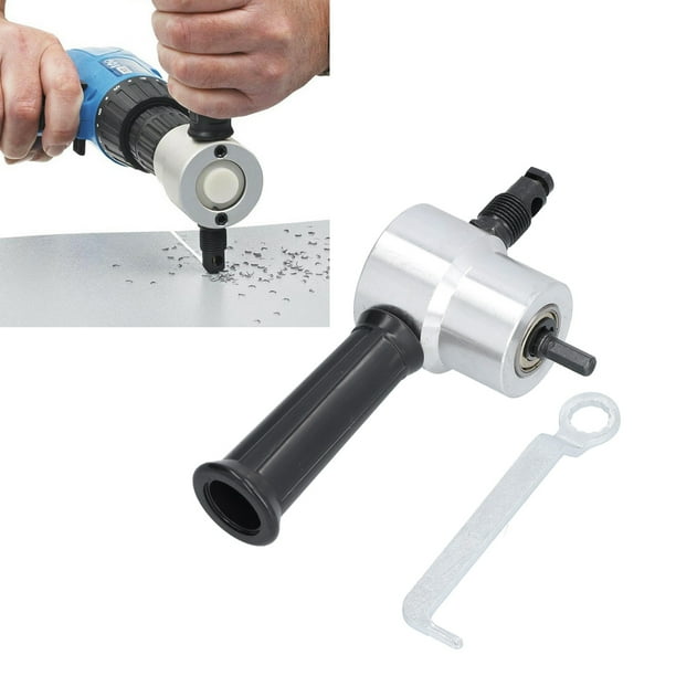 Power Drill Nibbler Kit Double Head Sheet Metal Nibbler Cutter Comfortable Using Experience Powerful For Straight Curve For Circle Cutting