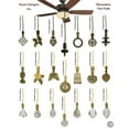 thumbnail image 6 of Royal Designs Fan and Light Bulb Shaped Pull Chain Set - Nickel Plated, One Pair, 6 of 6