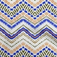 thumbnail image 1 of oneOone Cotton Silk Royal Blue Fabric Ikat Craft Projects Decor Fabric Printed By The Yard 42 Inch Wide, 1 of 6