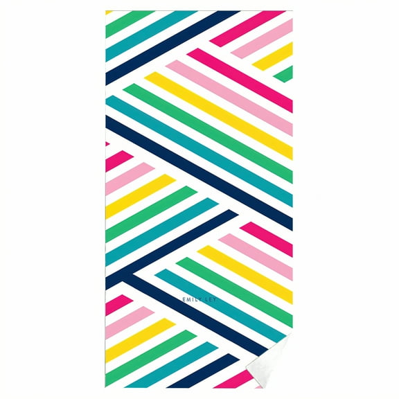 AUQ Beach Towels,Polyester Yarn Quick Dry Beach Towel,Delicate Print Travel Beach Towel,Style1,28"x59"