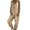 Khaki, variant on Jumpsuit for Women Clearance Casual Dungarees Sleeveless Cotton Linen Pants Wide Leg Trousers Loose Baggy Dungarees Ladies Adjustable Bib Overalls Suspenders with Pockets Playsuit