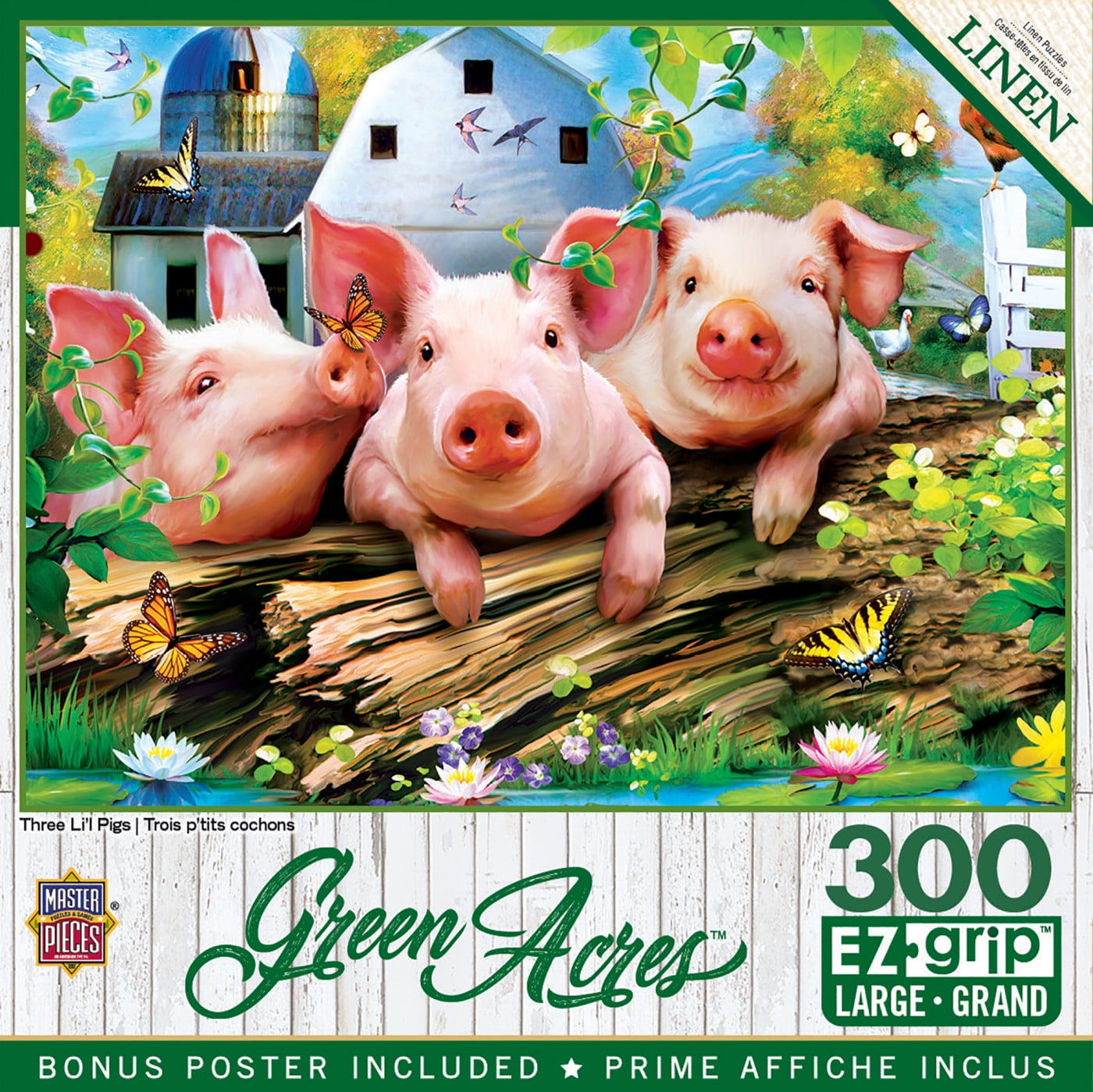 MasterPieces - Green Acres - Three 'Lil Pigs - 300 Piece EzGrip Jigsaw Puzzle
