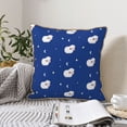 thumbnail image 4 of KLL Moon Lamb Decorative Throw Pillow Covers Velvet Soft for Couch Sofa Bedroom Living Room Outdoor (No pillow core)- 20"x20", 4 of 5