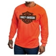 thumbnail image 2 of Harley-Davidson™ Mens Bar and Shield Long Sleeve, Safety Orange T-Shirt - 3X-Large, 2 of 3