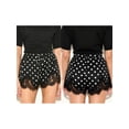 thumbnail image 2 of LMLYSoH Women's Mini Shorts Lace Patchwork Drawstring Elastic Waist Casual Summer Lounge Shorts, 2 of 9