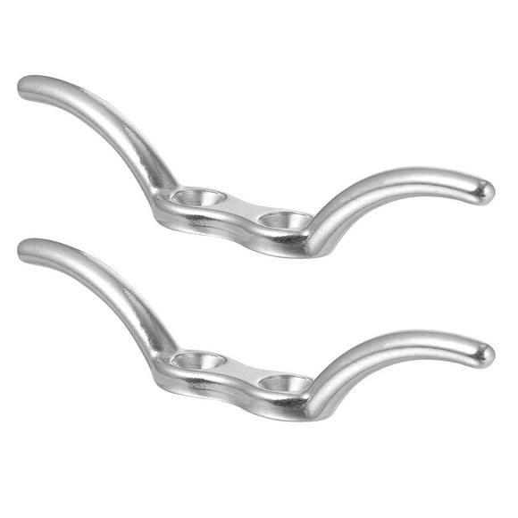 KAKOWELY boat cleats 2pcs Durable Stainless Steel String Cross Lock for Boat (with Screws)4.33"X0.91"X0.47"